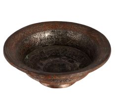 Copper Bowl Leaf Design For Home Decoration
