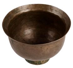 Antique Brass Urn Mortar Pot