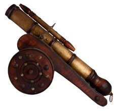 Handcrafted Wooden Canon Showpiece