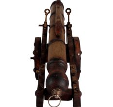 Handcrafted Wooden Canon Showpiece