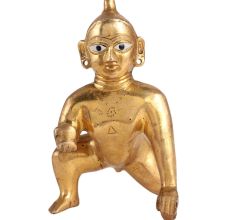 Brass Ladoo Gopal Janmashtmi Statue