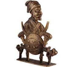 Brass Veer Shivaji Maharaja Wall Hanging Wall
