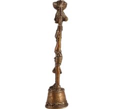 Brass Tribal lady With Basket Figurine