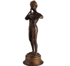 Brass Boy Flute Playing  Statue