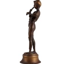 Brass Boy Flute Playing  Statue