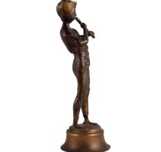 Brass Boy Flute Playing  Statue