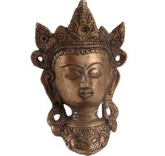 Brass Wall Hanging Mask of Goddess Tara