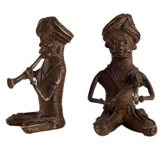 Brass Sitting Pagadi Musicians In Pair