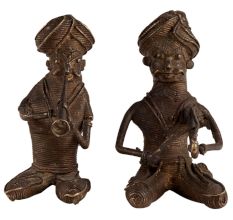Brass Sitting Pagadi Musicians In Pair