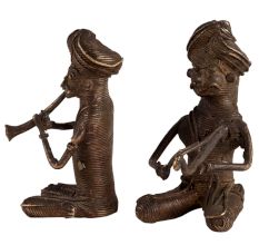 Brass Sitting Pagadi Musicians In Pair