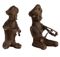 Brass Sitting Pagadi Musicians In Pair