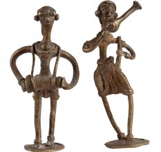 Brass Tribal Musicians In pair