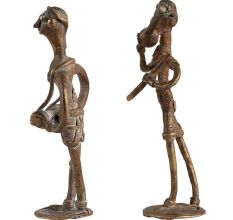 Brass Tribal Musicians In pair