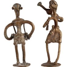 Brass Tribal Musicians In pair