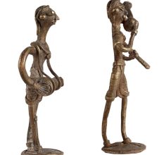 Brass Tribal Musicians In pair