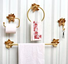 Brass Butterfly Toilet Roll Holder