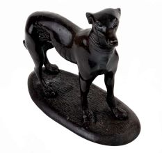 Handmade Antique Brown Brass Standing Dog Showpiece