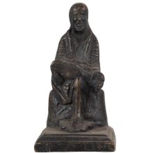 Handmade Black Brass Sitting SaiBaba Statue