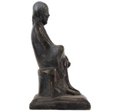 Handmade Black Brass Sitting SaiBaba Statue