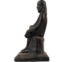 Handmade Black Brass Sitting SaiBaba Statue