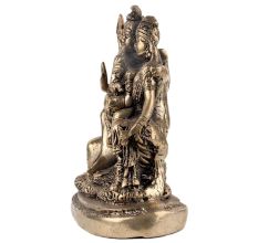 Handmade Golden Brass Shiv Parivar Statue