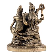 Handmade Golden Brass Shiv Parivar Statue