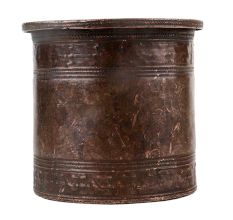 Handmade Dark Finish Brass Panch Patra Or Holy Water Pot