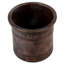Handmade Dark Finish Brass Panch Patra Or Holy Water Pot