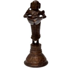 Brass Lady Holding Deepak Or Oil Lamp