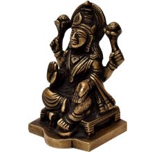 Brass Goddess Lakshmi Blessing Pose Statue