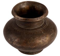 Old Brass Embossed Pattern Water Pot