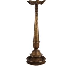 Brass 7 Wick Kuthu Vilakku Oil Lamp In Antique Finish