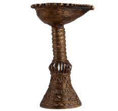 Antique Brass Tribal Oil Lamp