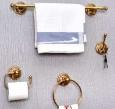 Regal Brass Wall Mount Single Towel Bar