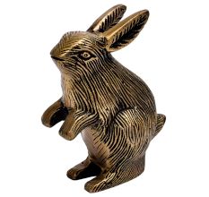 Brass Sitting Bunny Rabbit For Table Decoration