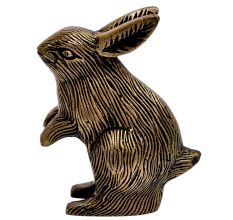 Brass Sitting Bunny Rabbit For Table Decoration