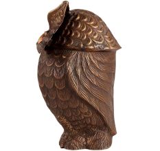 Antique Brass Standing Wise Owl Statue