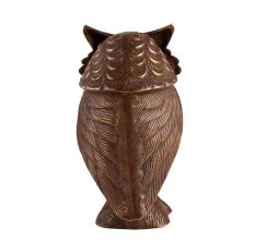 Antique Brass Standing Wise Owl Statue