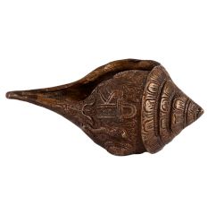 Brass Shree Engraved Shankh for Pooja