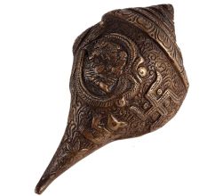 Brass Shree Engraved Shankh for Pooja