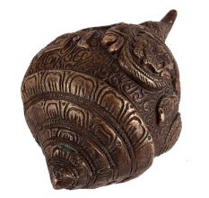 Brass Shree Engraved Shankh for Pooja