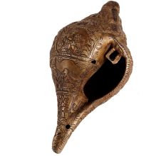 Brass God Images Carved Conch Shell