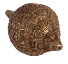 Brass God Images Carved Conch Shell