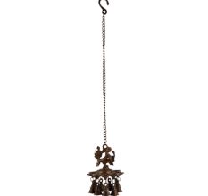 Peacock Design Brass Hanging DiyaÂ With Bells