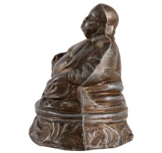 Brass Buddha Seated On A Raised Platform Statue