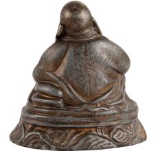 Brass Buddha Seated On A Raised Platform Statue