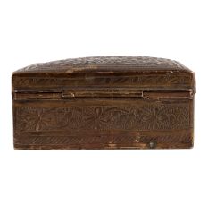 Middle Eastern Brass Box With Elaborate Carvings