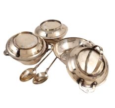 Brass Tiffin Box with 4 Compartments and 2 Spoons