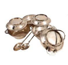Brass Tiffin Box with 4 Compartments and 2 Spoons