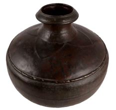 Brass Water PotÂ From Nepal With A Big Belly And Protruding Lip